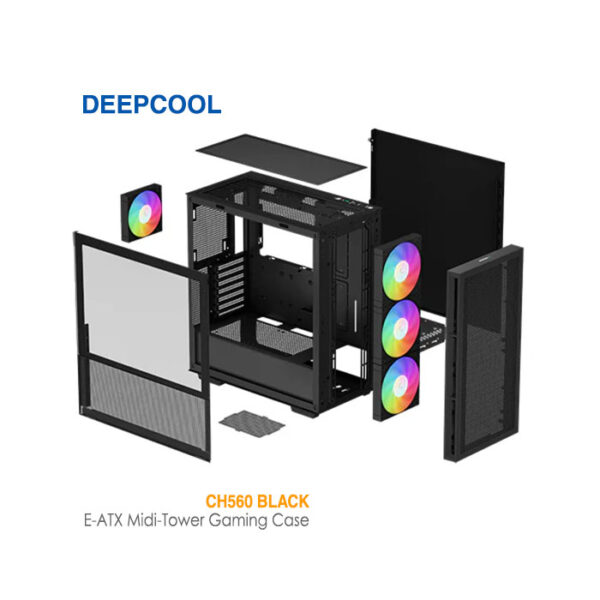کیس گیمینگ دیپ کول CH560 BLACK