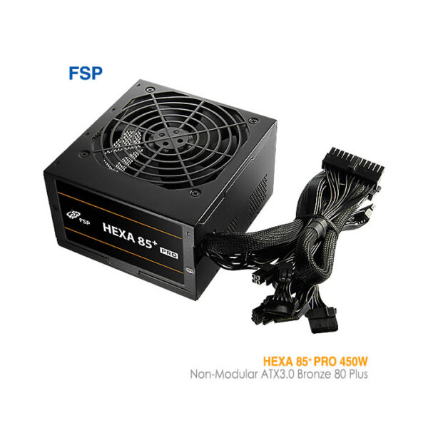 پاور 450 وات غیرماژولار اف اس پی HEXA 85+ PRO ATX3.0