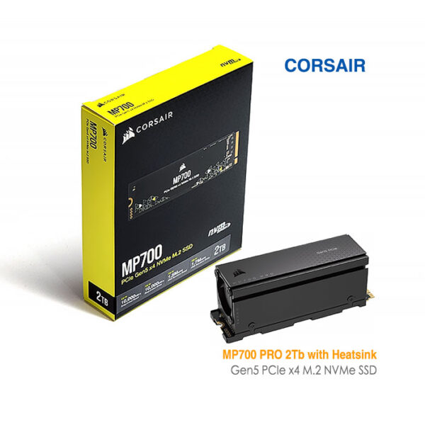 حافظه اس اس دی کورس ایر هیت سینکدار 2ترابایت MP700 PRO Gen5 M.2