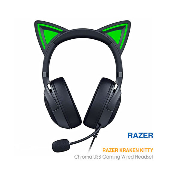 هدست گیمینگ سیم دار ریزر KRAKEN KITTY EDITION