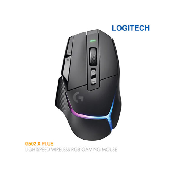 موس گیمینگ بیسیم لاجیتک G502 X Plus Wireless RGB - black