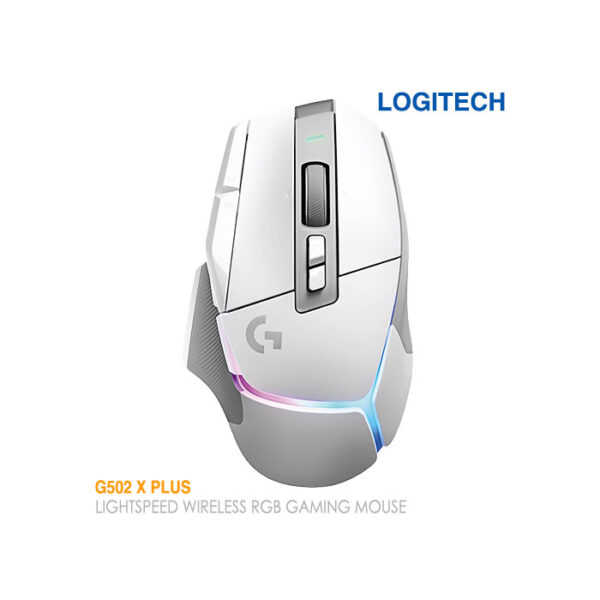 موس گیمینگ بیسیم لاجیتک G502 X Plus Wireless RGB - white
