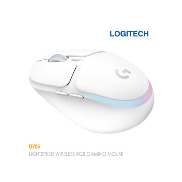 موس گیمینگ بیسیم لاجیتک G705 LIGHTSPEED - white