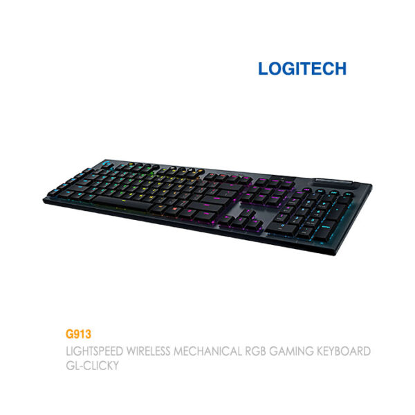 کیبورد گیمینگ مکانیکی لاجیتک G913 LIGHTSPEED RGB GL-CLICKY