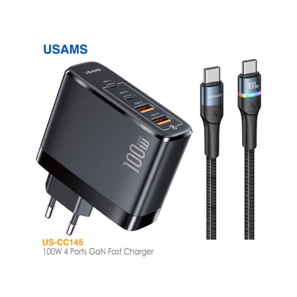 شارژر دیواری 100 وات 4 پورت یوسمز US-CC145