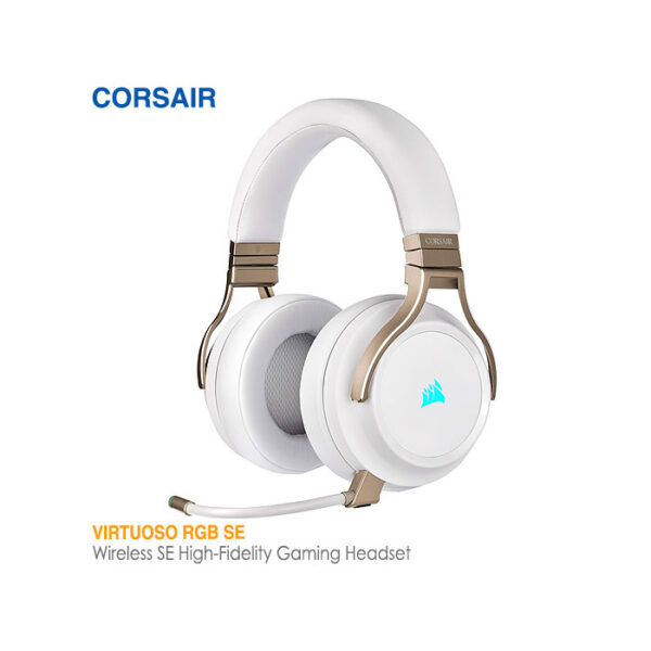 هدست بی سیم گیمینگ کورس ایر VIRTUOSO RGB SE High-Fidelity PEARL
