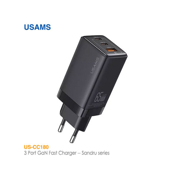 شارژر 65 وات 3 پورت یوسمز US-CC180