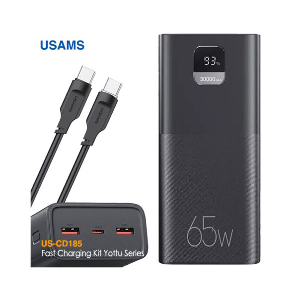 پاور بانک شارژ سریع 30000 میلی آمپری 65 وات یوسمز US-CD185