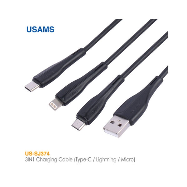 کابل تبدیل Type-A به Type-C + Micro + Lightning یوسمز US-SJ374