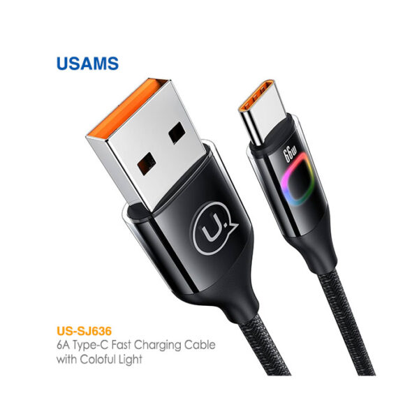 کابل فست شارژ 66 وات Type-C یوسمز US-SJ636