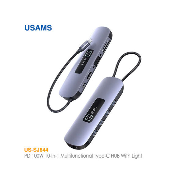هاب مبدل 10 پورت Type-C یوسمز US-SJ644