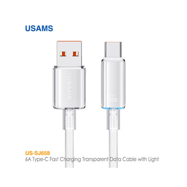 کابل فست شارژ 66 وات Type-C یوسمز US-SJ658