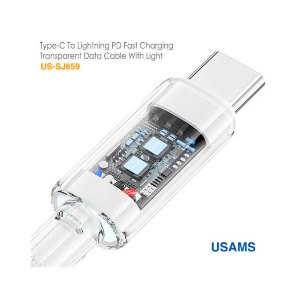 کابل شارژ 1.2 متری Type-C به Lightning یوسمز US-SJ659