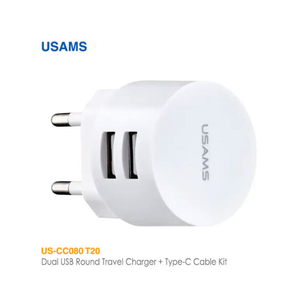 کیت شارژر و کابل Type-C یوسمز US-CC080 T20