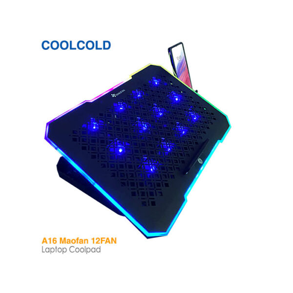 پایه خنک کننده لپ تاپ کول کلد A16 Maofan 12Fan
