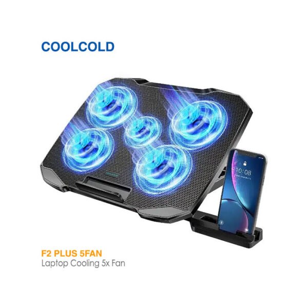 پایه خنک کننده لپ تاپ کول کلد F2 PLUS 5FAN