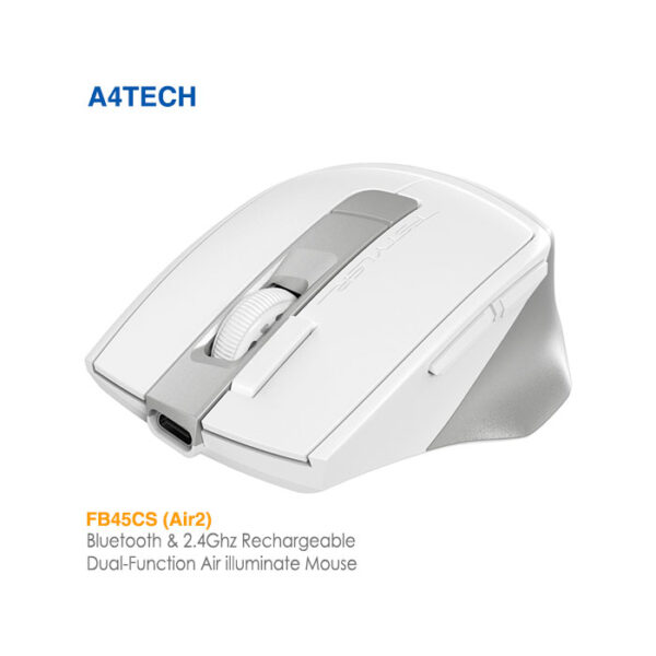 موس بی سیم بی صدا دو حالته سفید ای فورتک FB45CS Air2
