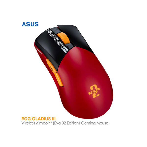 موس بی سیم گیمینگ ایسوس ROG Gladius III AimPoint EVA-02 Edition