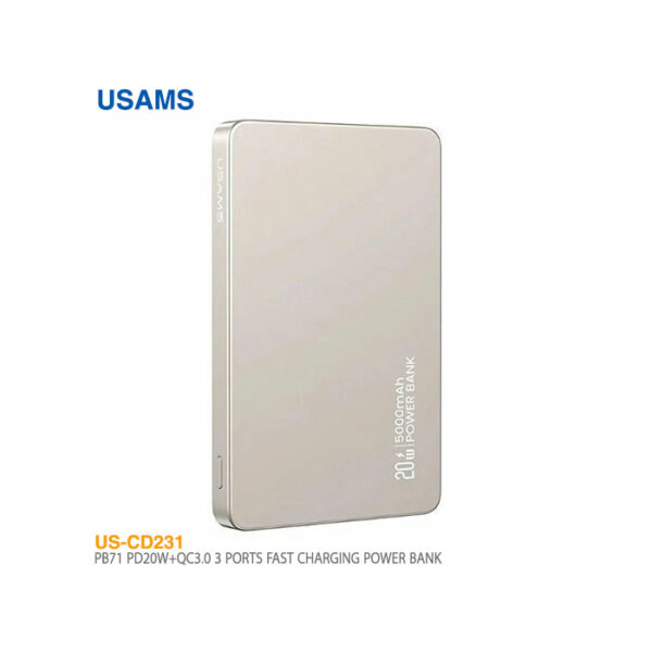 پاور بانک بیسیم 5000 میلی آمپر 20 وات یوسمز US-CD231