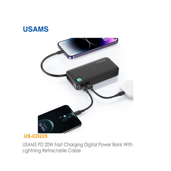 پاور بانک 10000 میلی آمپری 20 وات یوسمز US-CD225