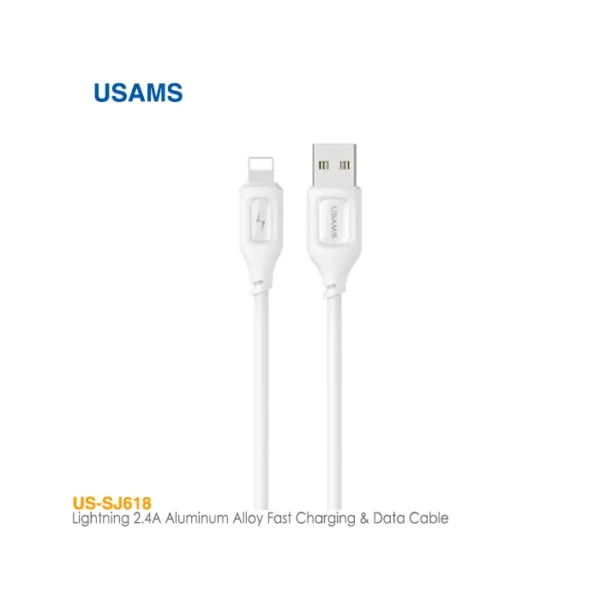 کابل شارژ لایتنینگ 2.4 آمپر یوسمز US-SJ618