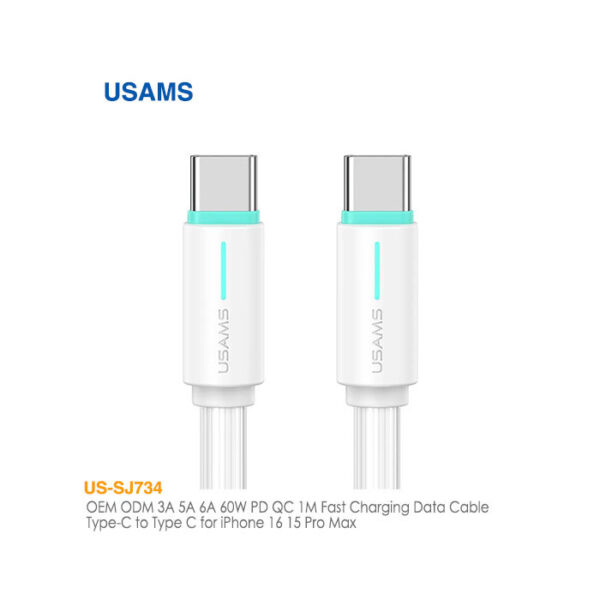 کابل فست شارژ Type-C به Type-C یوسمز US-SJ734