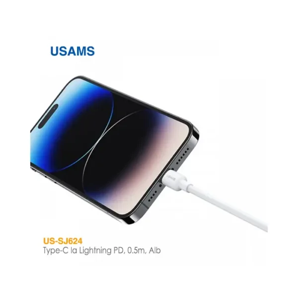 کابل فست شارژ 20 وات تایپ C به لایتنینگ یوسمز US-SJ624