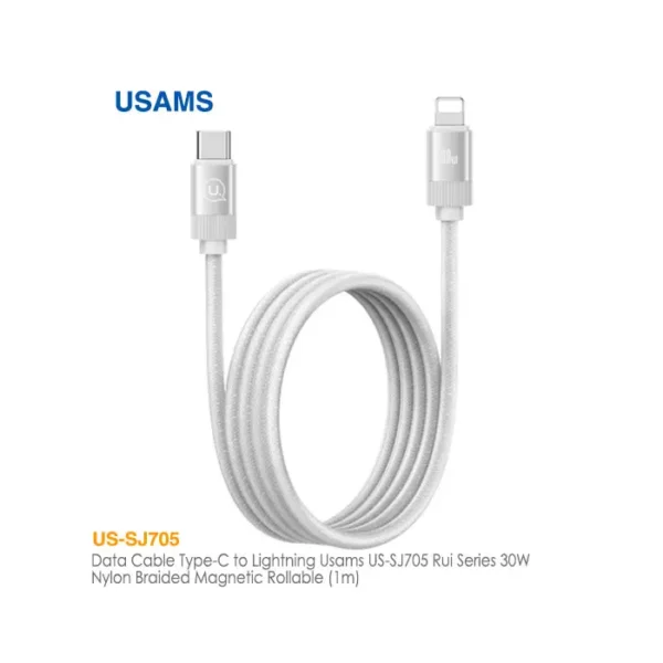 کابل فست شارژ مگنتی تایپ C به لایتنینگ یوسمز US-SJ705