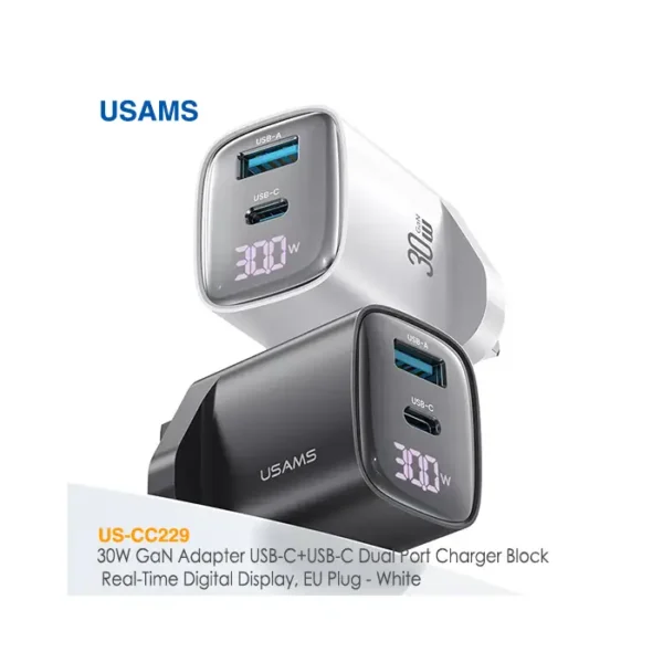شارژر 30 واتی 2 پورت یوسمز US-CC229