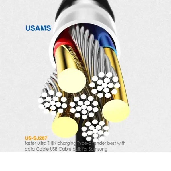 کابل فست شارژ 18 وات USB به تایپ C یوسمز US-SJ267