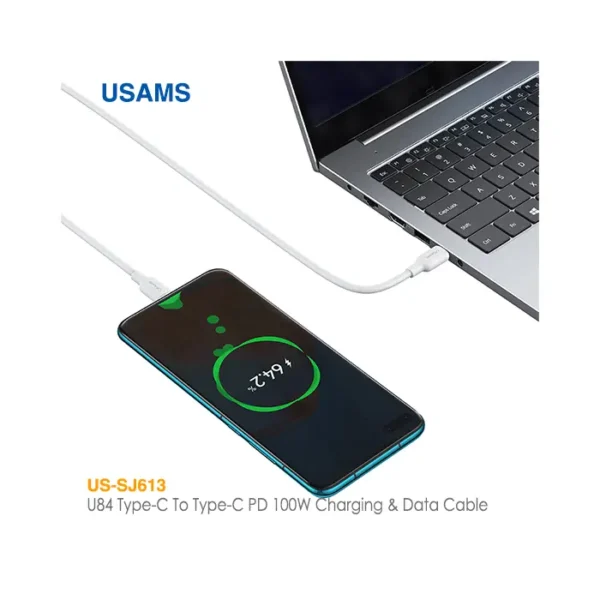 کابل فست شارژ 100 وات Type-C به Type-C یوسمز US-SJ613