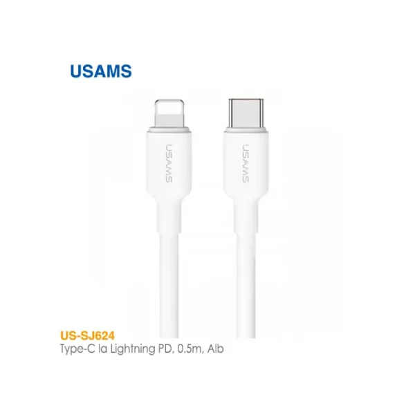 کابل فست شارژ 20 وات تایپ C به لایتنینگ یوسمز US-SJ624
