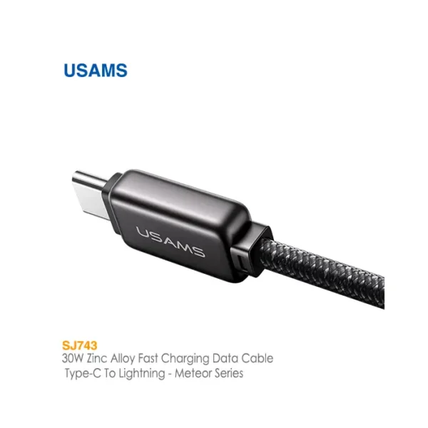 کابل فست شارژ 30 وات Lightning به Type-C یوسمز US-SJ743