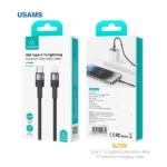 کابل فست شارژ 60 وات تایپ C به لایتنینگ یوسمز US-SJ729