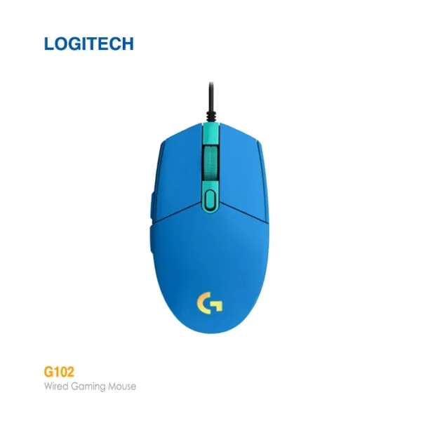 موس با سیم گیمینگ آبی لاجیتک G102