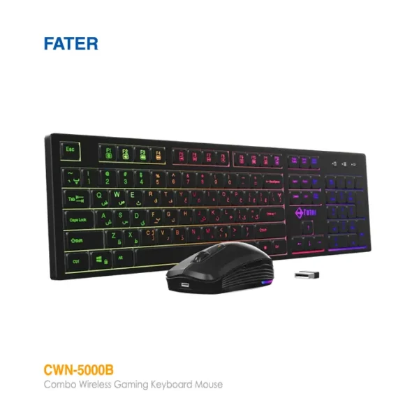 موس و کیبورد گیمینگ بی سیم فاطر CWR7000B